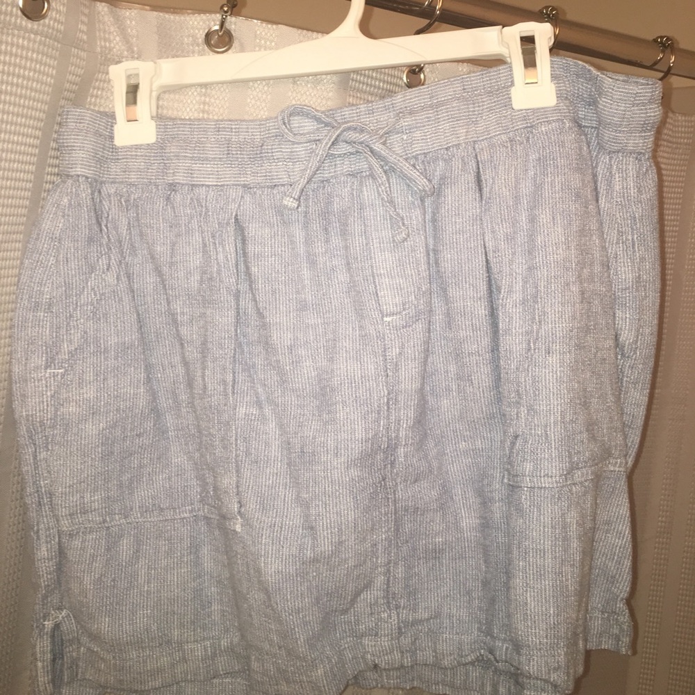 Chambray striped skirt