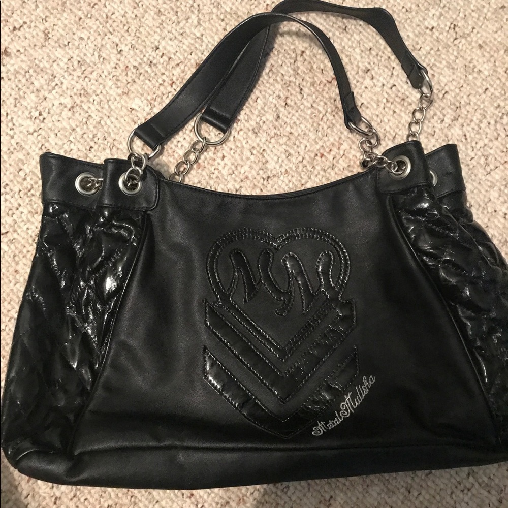 Black metal mulisha purse