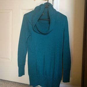 The Limited Teal Cowl Neck Sweater Tunic