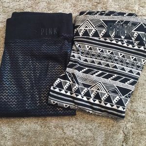 ✨✨NWOT✨✨Set of 2 PINK patterned Yoga Pants