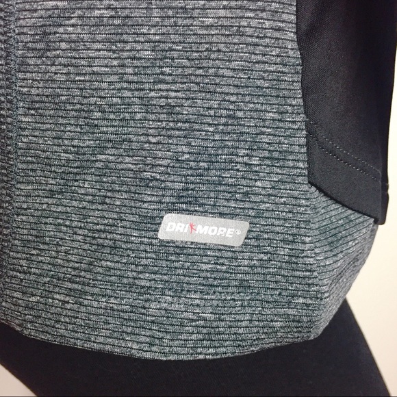 Gray & black half zip long sleeve workout top - Picture 7 of 8