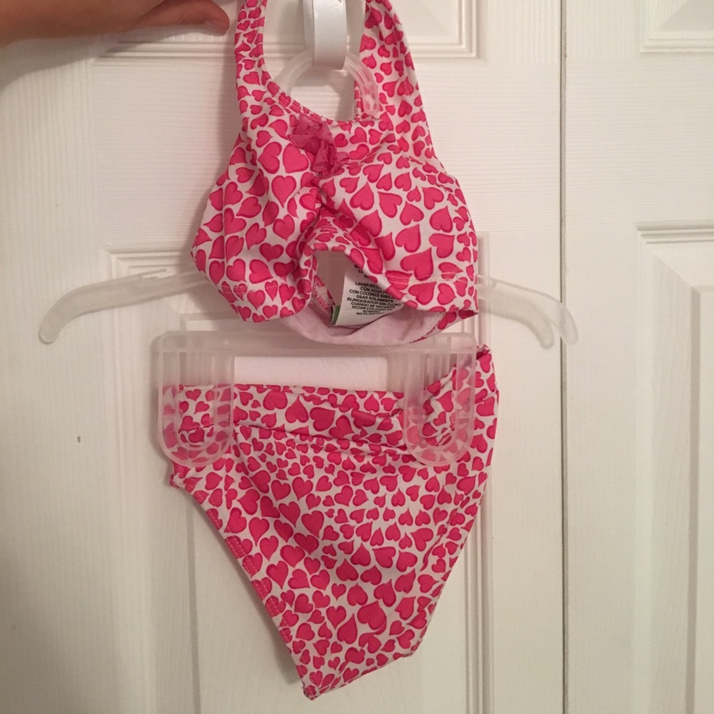 Retro halter hearts bikini