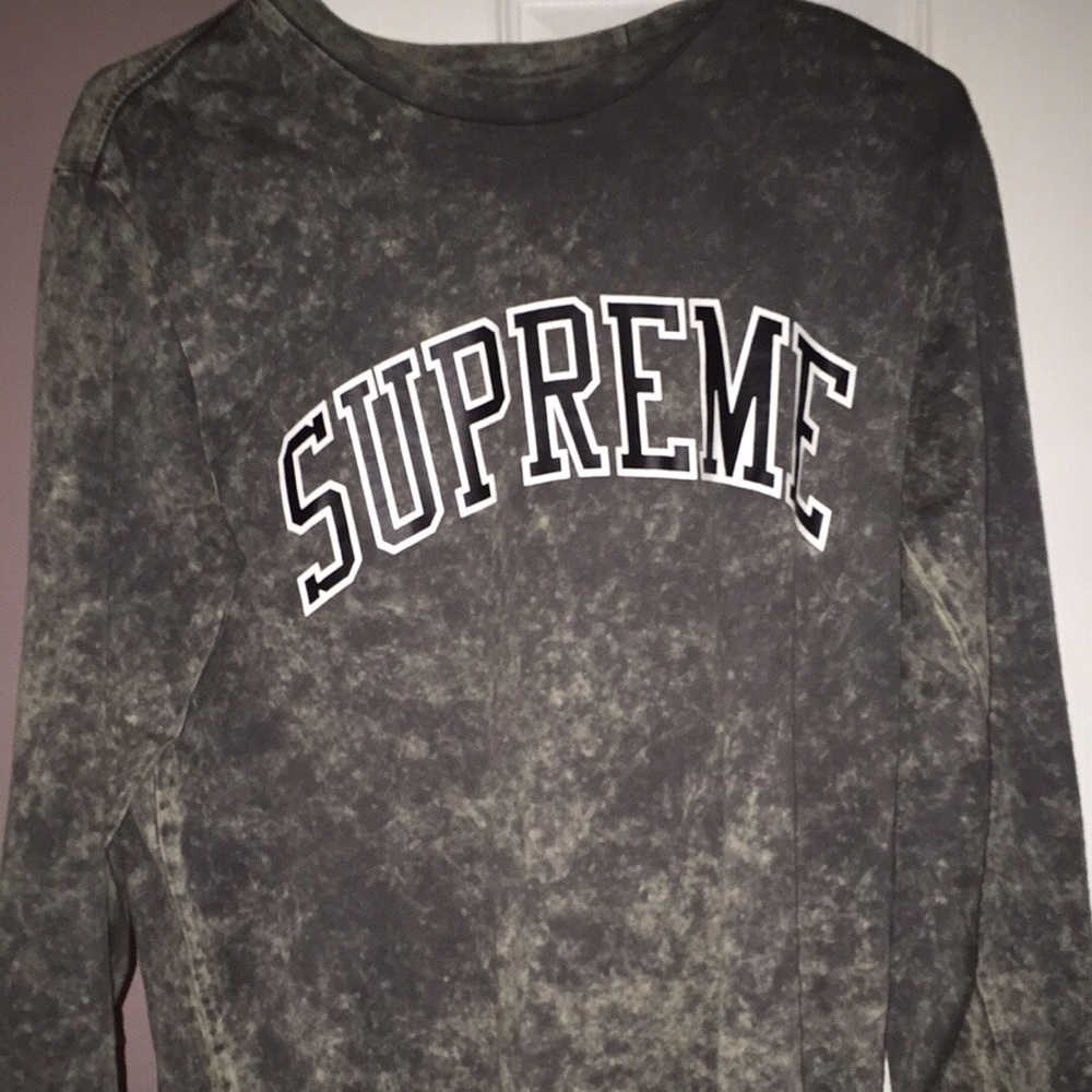 Supreme Acid Wash Arc Logo Tee