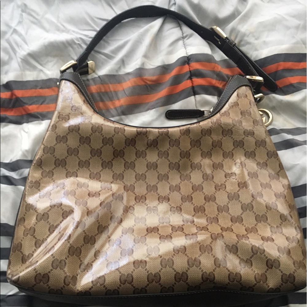 Brown Gucci logo purse - Picture 1 of 4