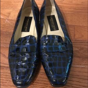 Vintage alligator Classiques Entier blue loafers