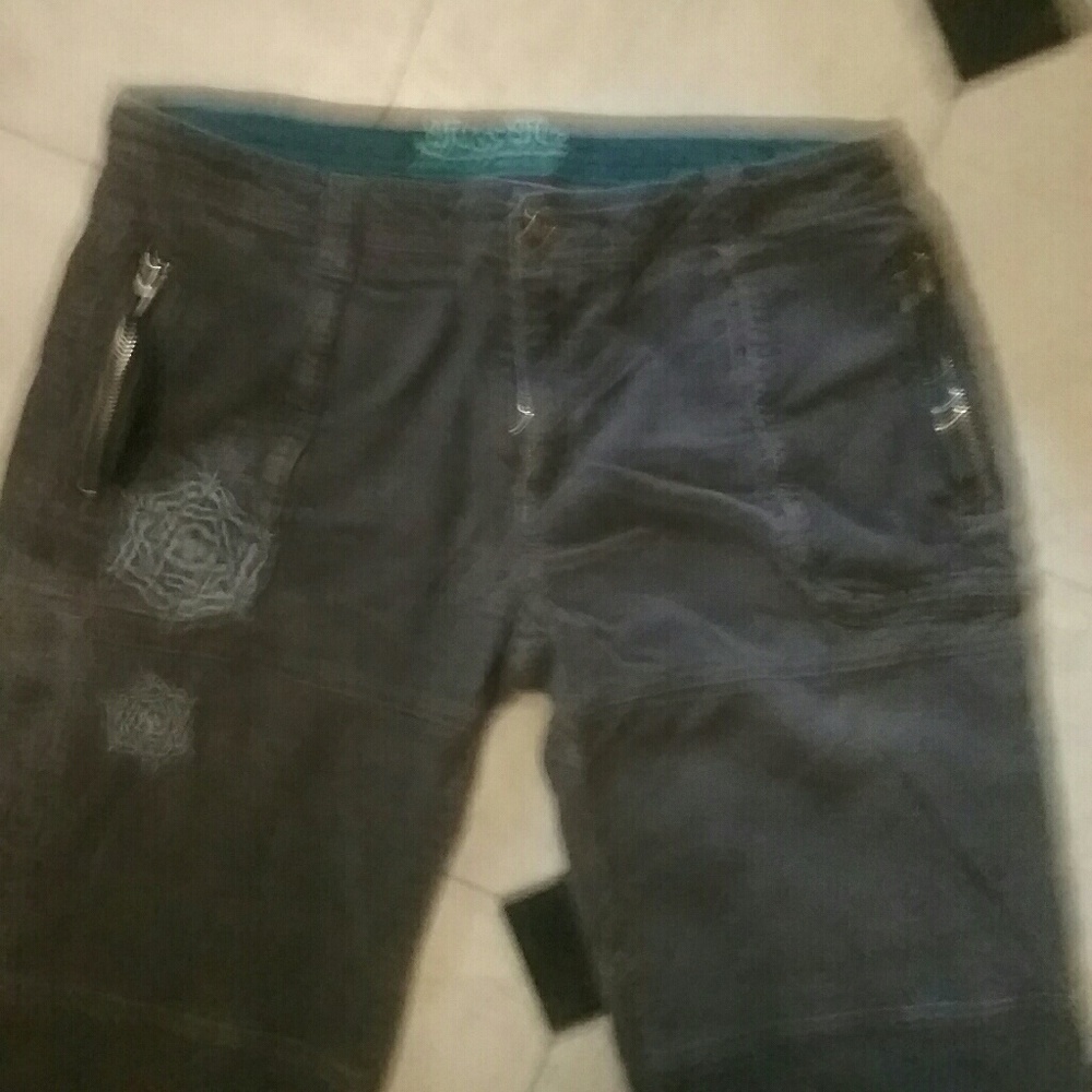 Miss Me Drawstring  Cords with embroidered flowers