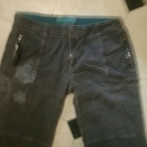 Miss Me Drawstring  Cords with embroidered flowers