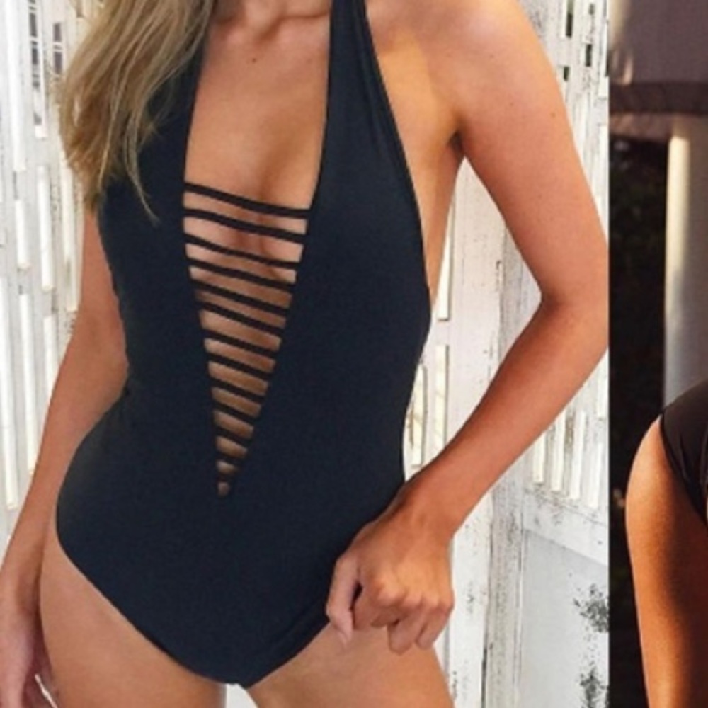 Sexy Black one piece Swim Suit