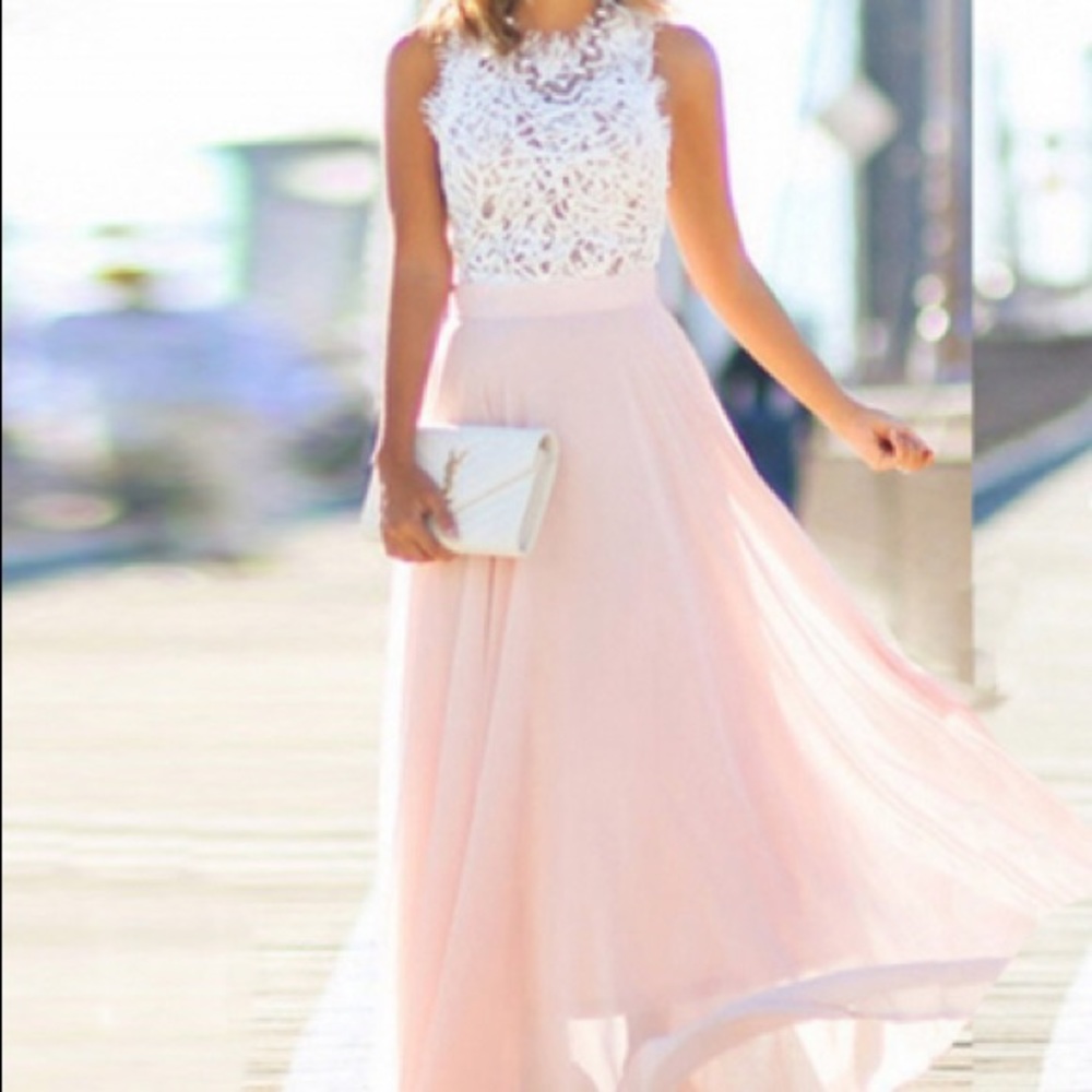Brand New white and pink dress