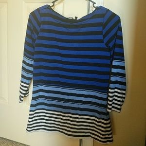 The Limited Blouse Blue, Black and White