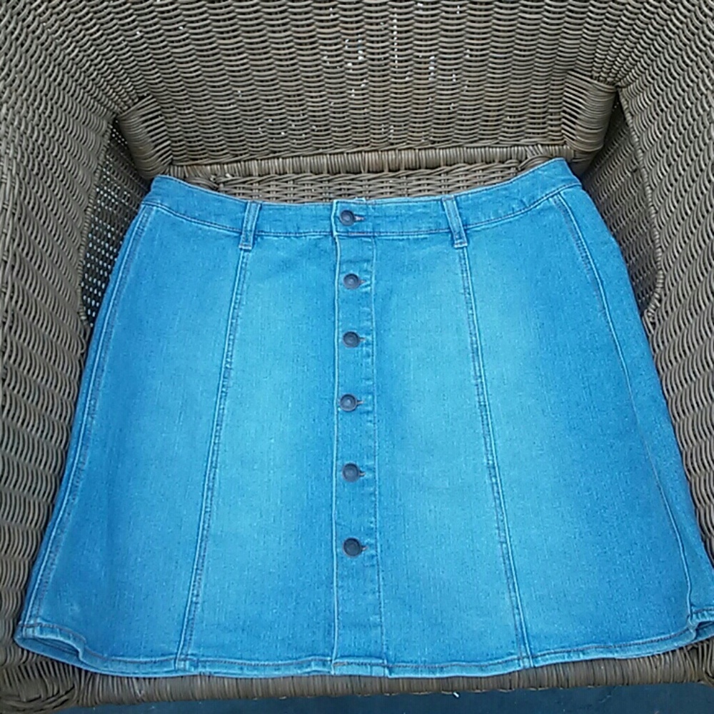 Bottom Down Jean Skirt Size18