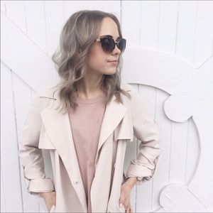 Dusty pink trench