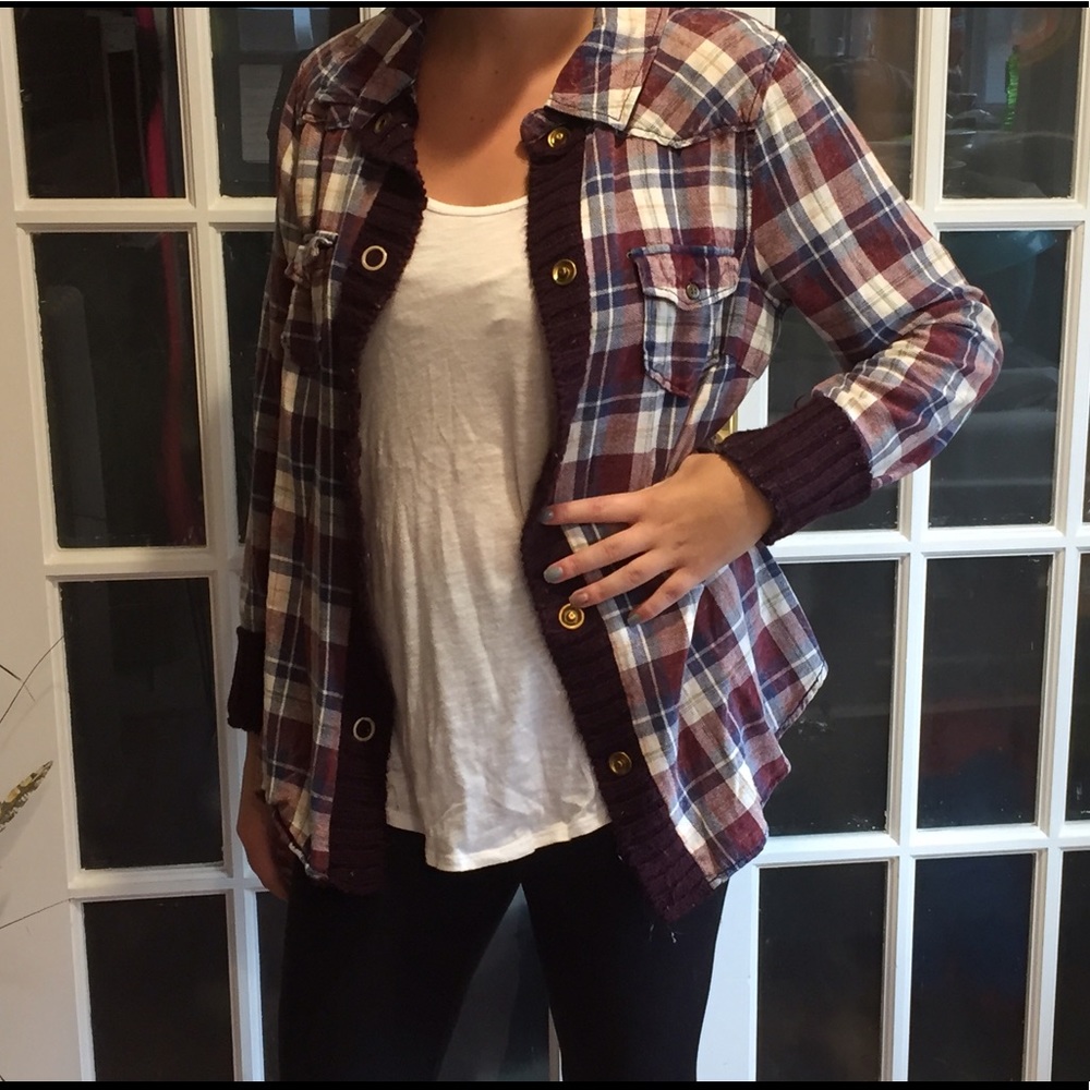 BKE purple flannel