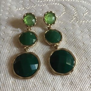 Green Anthropologie Earrings