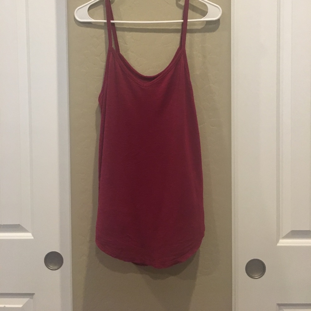 Burgundy flowy shirt