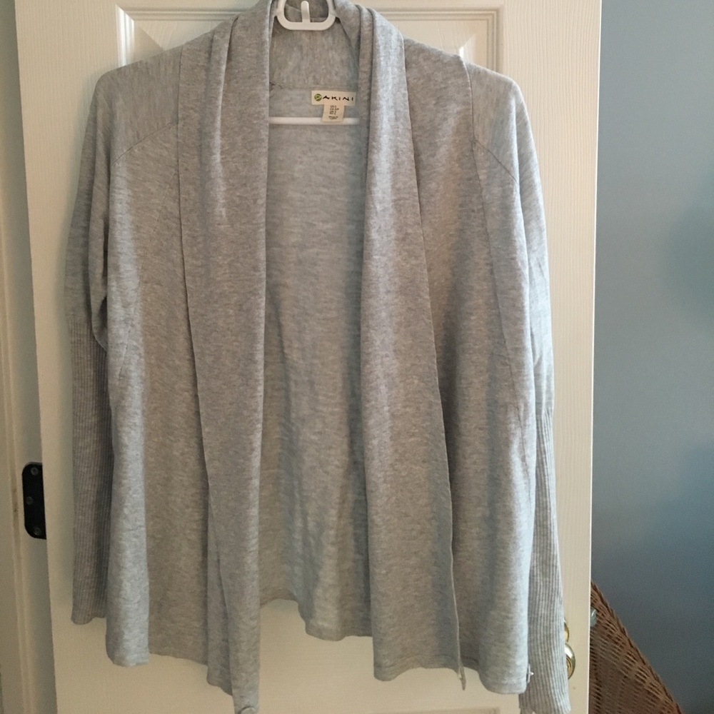 Heather grey open cardigan