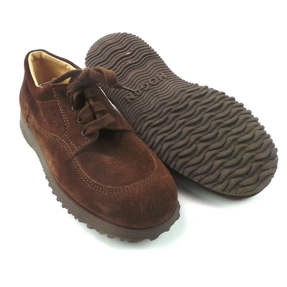 HOGAN Brown Suede Leather Boys Shoes Sz 2 US 33 IT - Picture 1 of 5