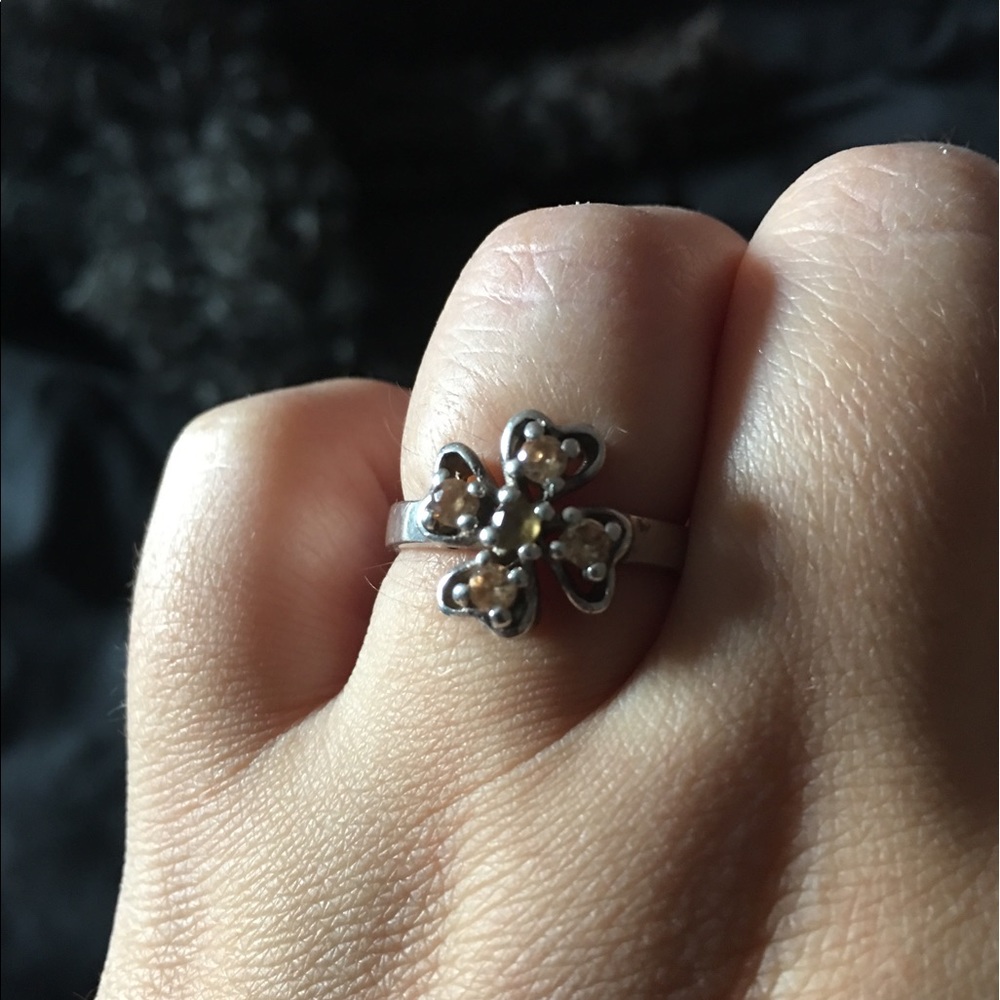 Sterling and citrine ring