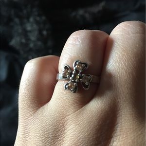 Sterling and citrine ring