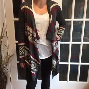 Aztec open cardigan