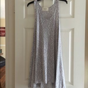 Grey summer dress from Anthropologie