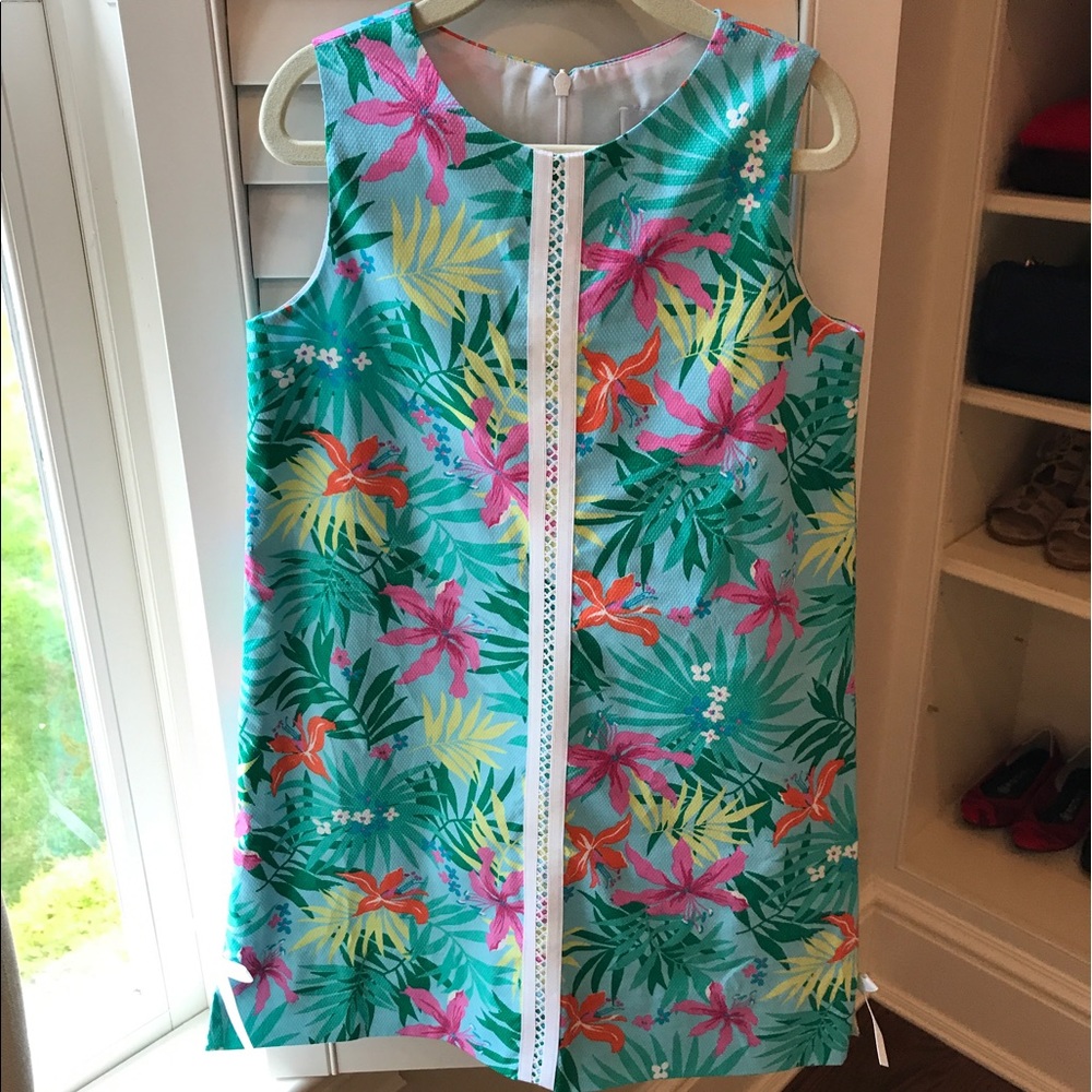 ✨SALE✨Florence Eiseman Aqua Floral Shift Dress