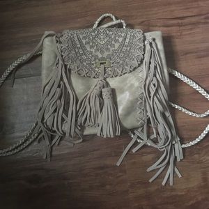 Fringe mini backpack