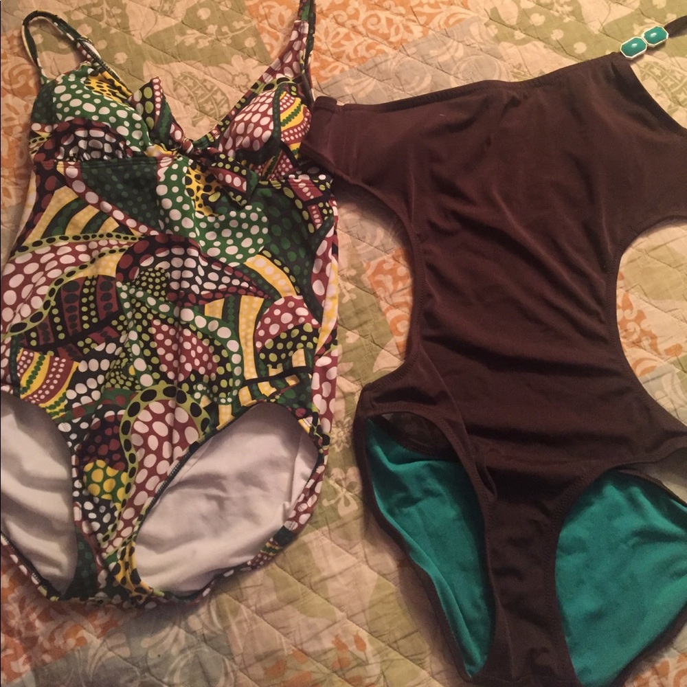 Two one-piece swimsuits