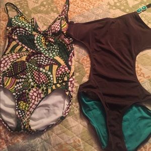 Two one-piece swimsuits