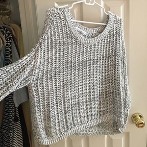 BCBGeneration open knit 3/4 sleeve grey sweater