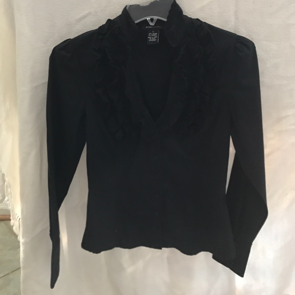BCBG Maxazria black blouse