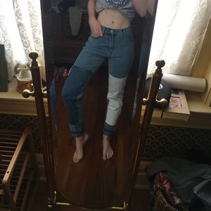 Brandy Melville Two toned leg jeans