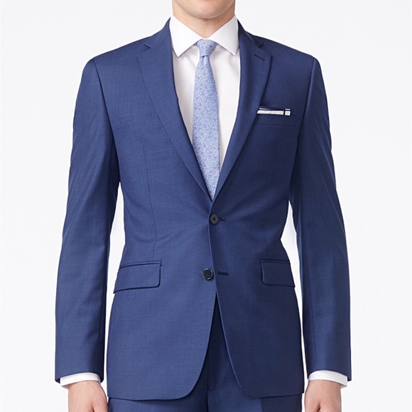 Other - Calvin Klein X-Fit Blue Solid Slim Fit Suit