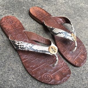 Tory Burch Python Thora Thong Sandal