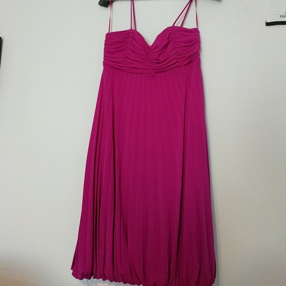 Cache pleated bubble dress