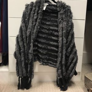 Heirloom rabbit fur wrap