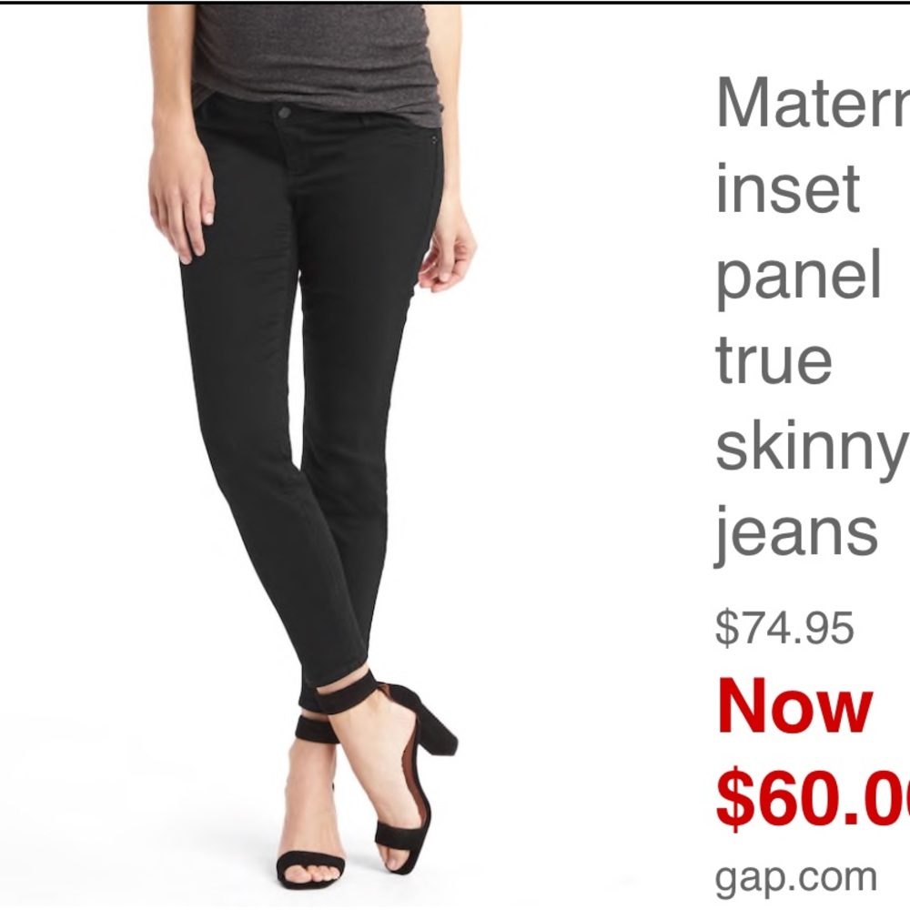 GAP black maternity jeans