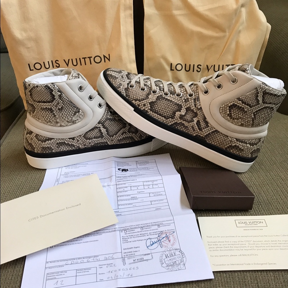 Louis Vuitton Sprinter Snakeskin Sneakers