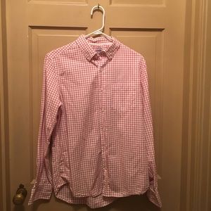 Men's small plaid collared shirt