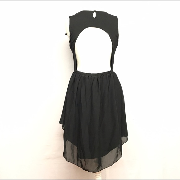 Chic black backless midi dress - Picture 4 of 6