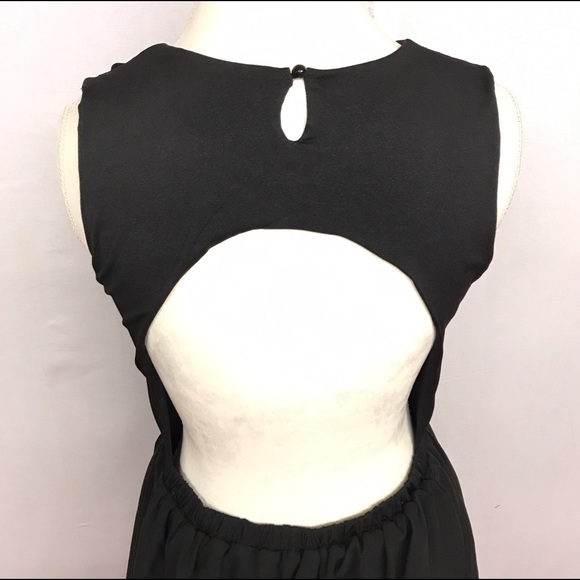 Chic black backless midi dress - Picture 5 of 6