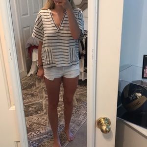 linen striped top