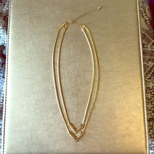 Gold chevron necklace