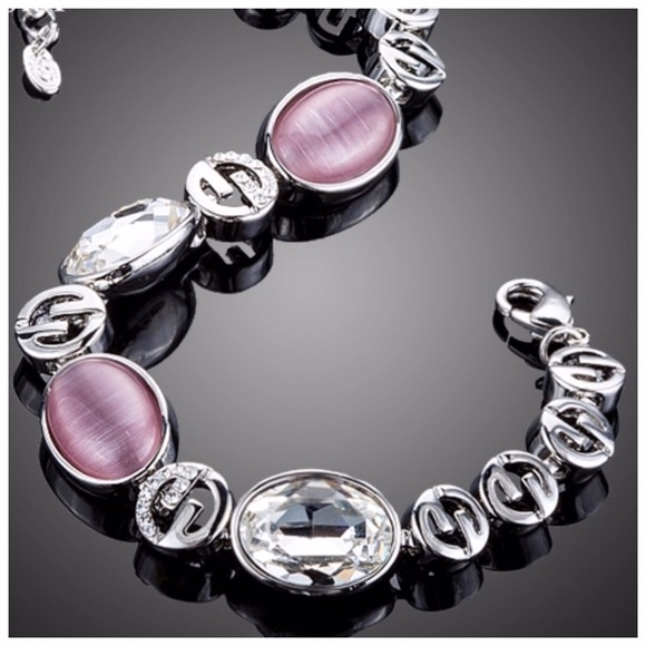 Swarovski Crystals Pink & Silver Bracelet - Picture 3 of 4