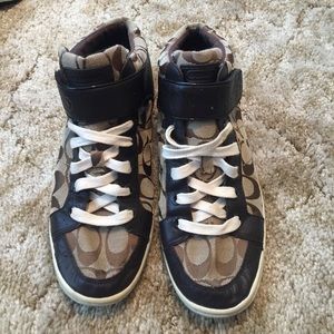COACH Hightop Sneakers with velcro strap