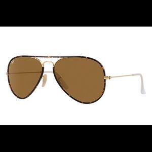 Ray-Ban Aviator Tortoise/Gold POLARIZED with case