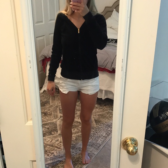 2016 juicy couture black zip up hoodie - Picture 1 of 3