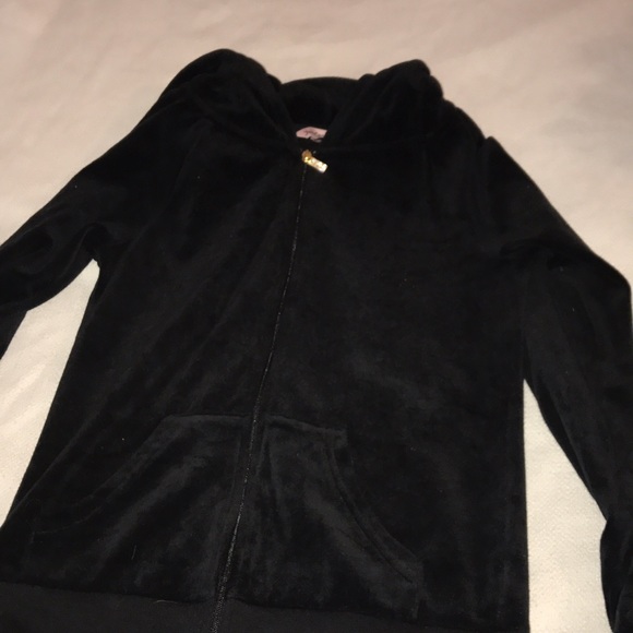 2016 juicy couture black zip up hoodie - Picture 2 of 3