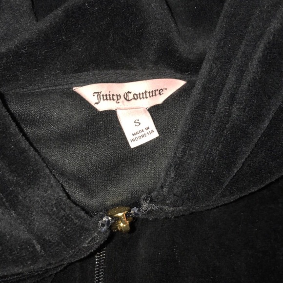 2016 juicy couture black zip up hoodie - Picture 3 of 3