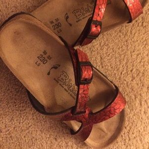 Red Berki's Sandal Birkenstocks